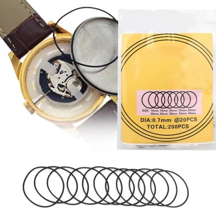 200 Pcs/bag Watch O-Ring Waterproof Rubber Watch Ba..